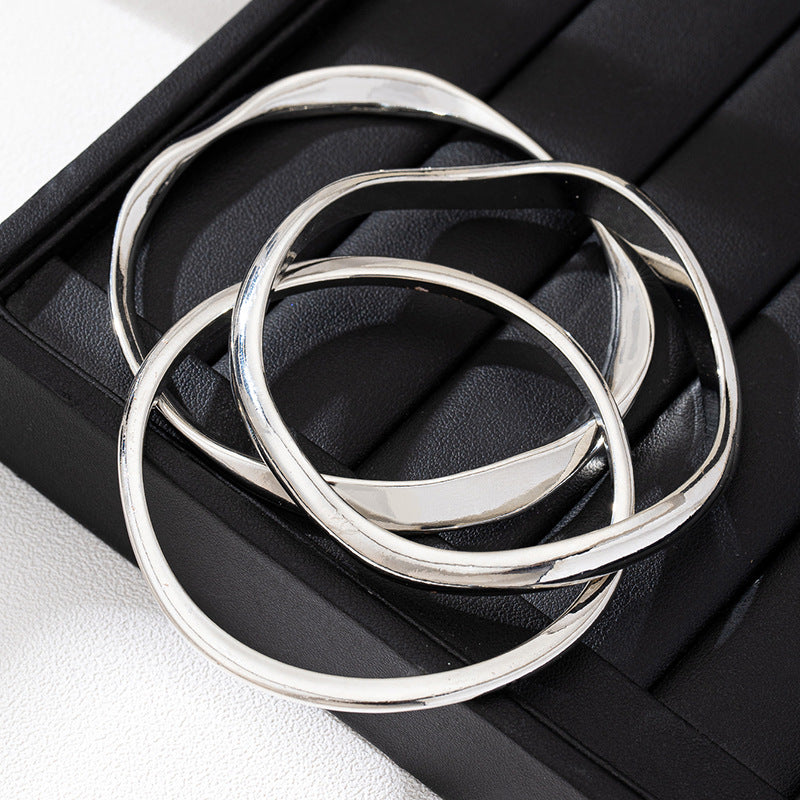 Planderful Vienna Verve Bracelet Set – Elegant Metal Design for Daily Wear