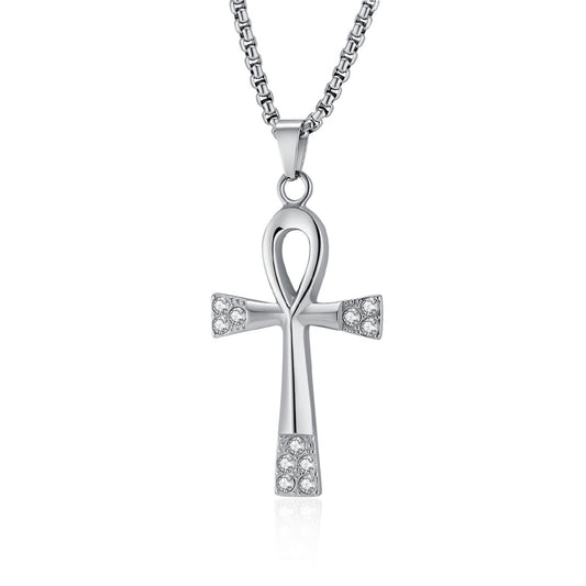 Ancient Egyptian Life Symbol Stainless Steel Anka Cross Pendant
