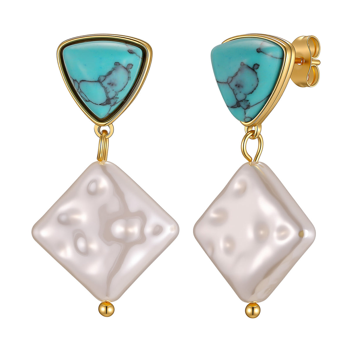 Stainless Steel Pearl Earrings