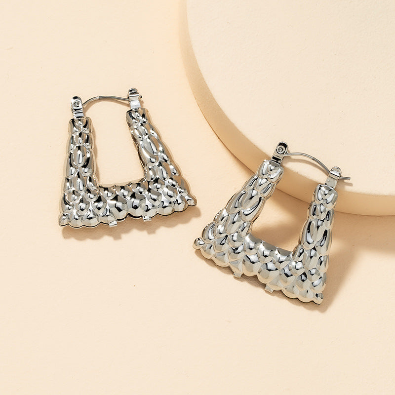 Geometric Metal Statement Earrings - Vienna Verve Collection