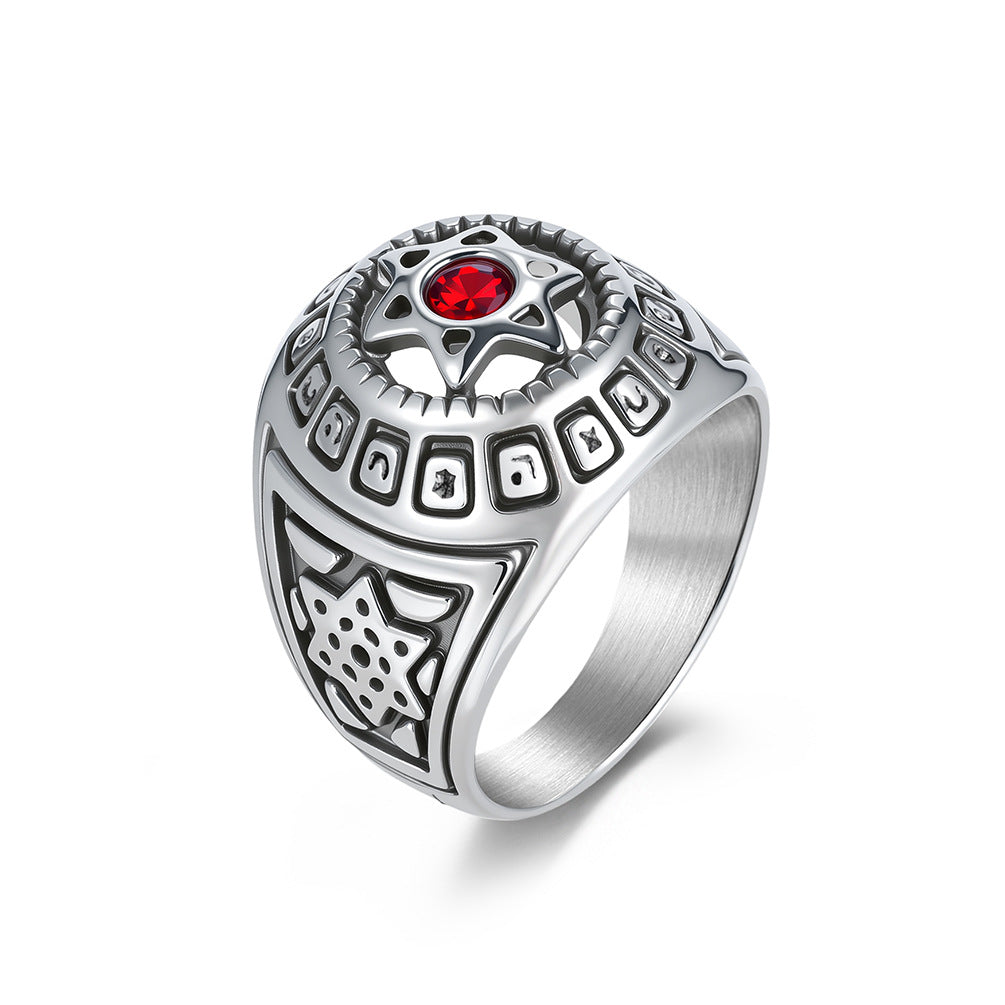Vintage Stainless Steel Ring for Men