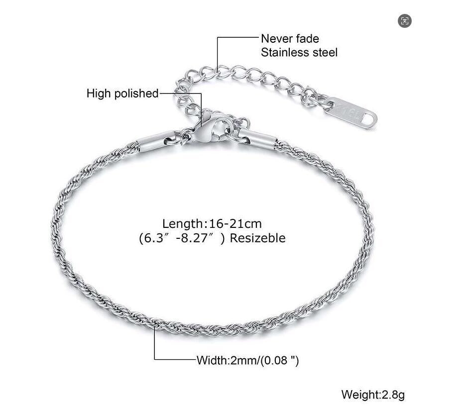 Braided Stainless Steel Bracelet