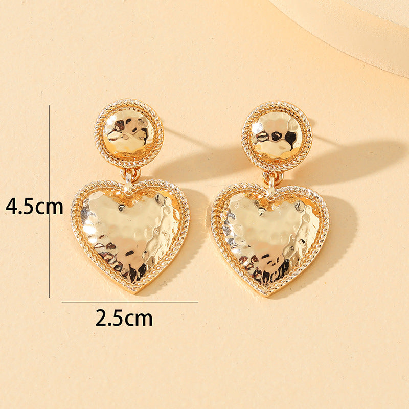 Heartfelt Metal Love Earrings - Vienna Verve Collection