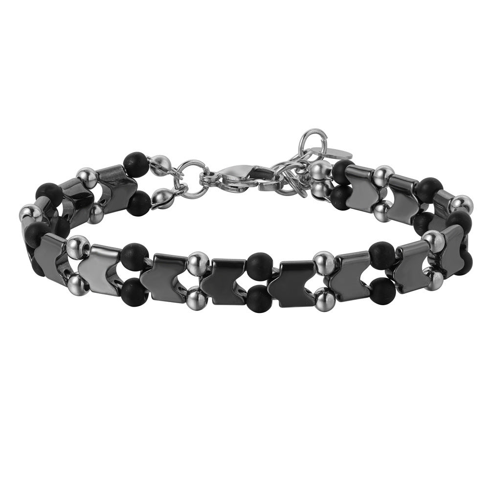 Planderful Everyday Genie Bracelet – Personalized Black Gallstone Tiger's Eye Beaded Jewelry