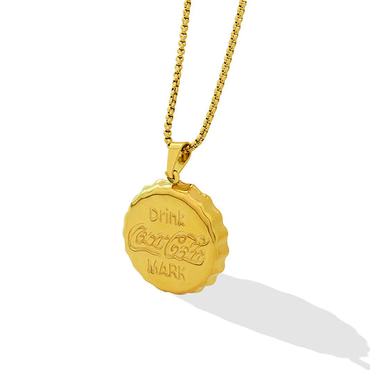 Hip-Hop Inspired Gold-Plated Titanium Steel Necklace