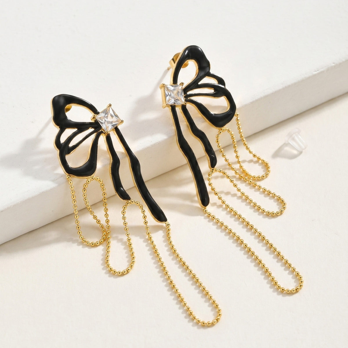 Stainless Steel Zircon Earrings