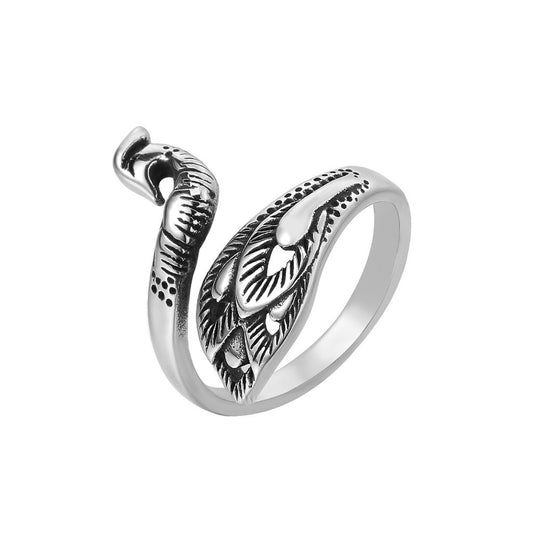 Peacock Titanium Steel Ring for Men