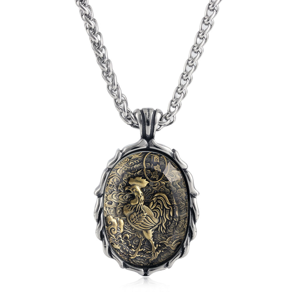 European And American Titanium Steel Animal Zodiac Pendant