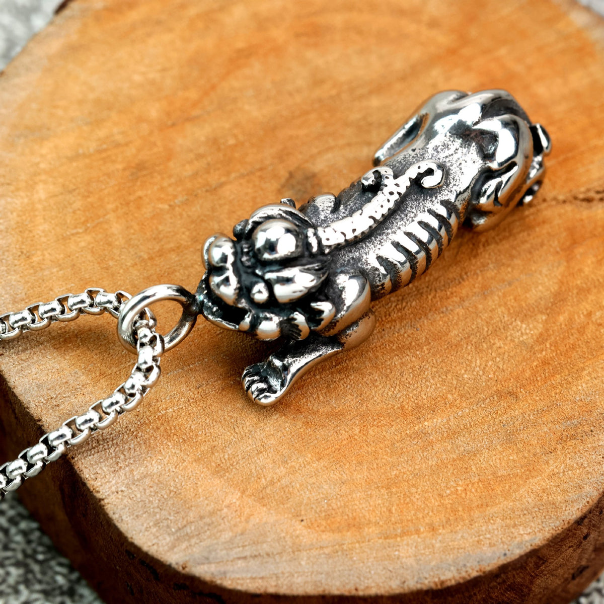 Vintage Stainless Steel Men's Pendant Necklace