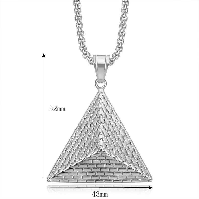 Planderful Everyday Genie Gold Plated Hip Hop Jewelry Necklace With Egyptian Pyramid Pendant For Hip Hop Fans