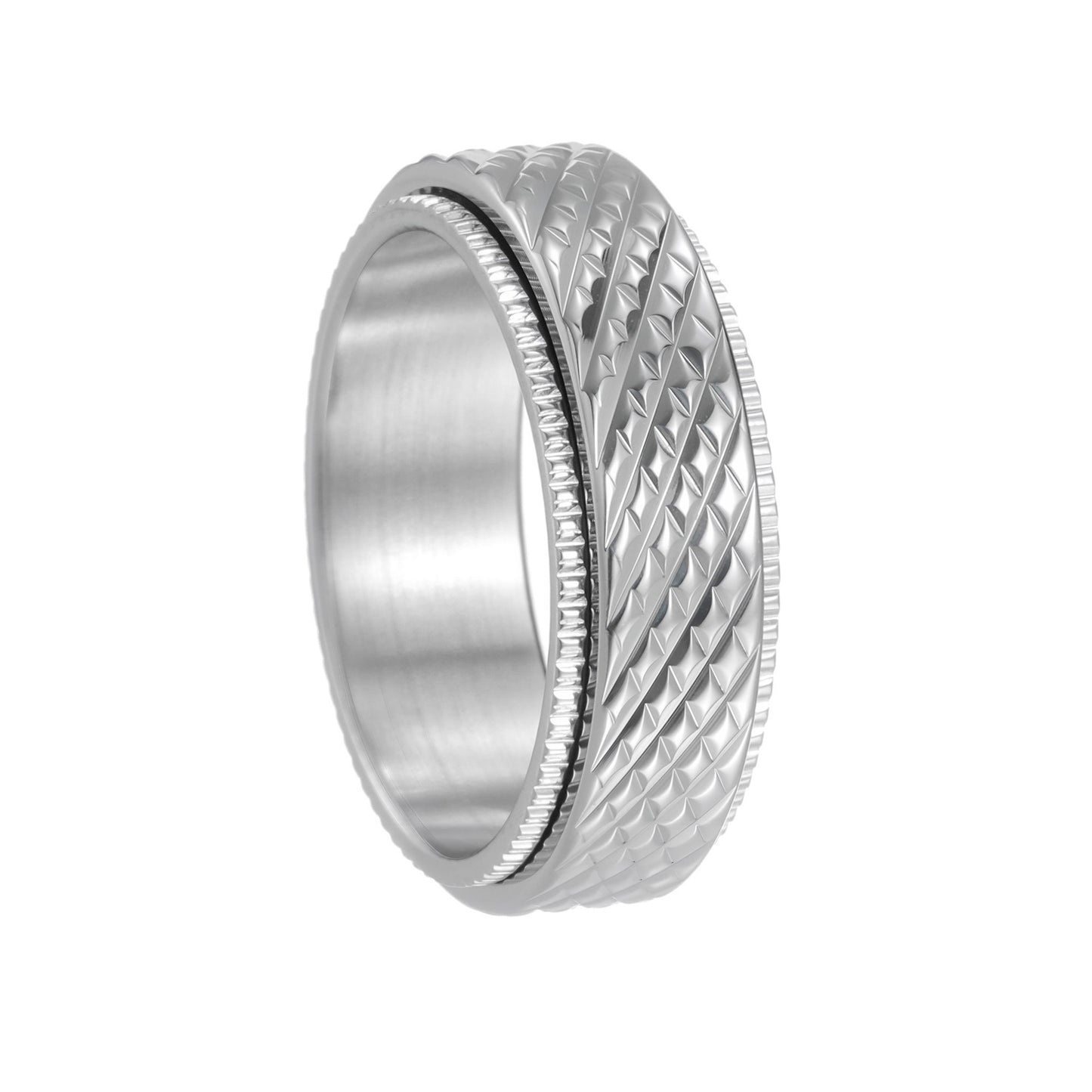 Planderful Titanium Steel Ring For Men Punk Style Collection