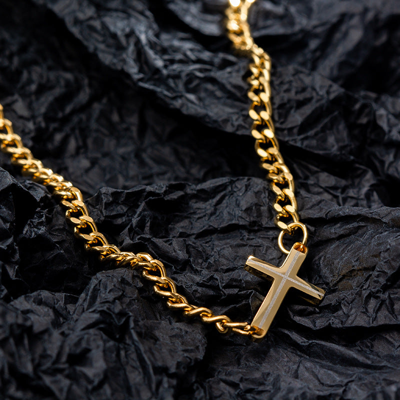 Joker Cross Titanium Necklace Pendant for Men by Planderful Collection