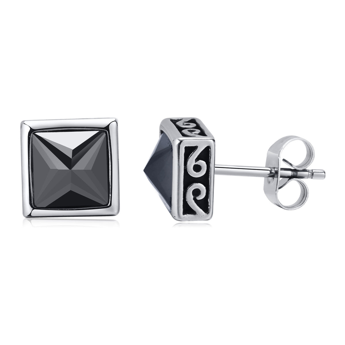 Geometric Zircon Single Earring