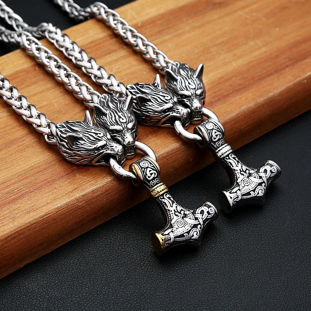 Viking Wolf Stainless Steel Men's Ring