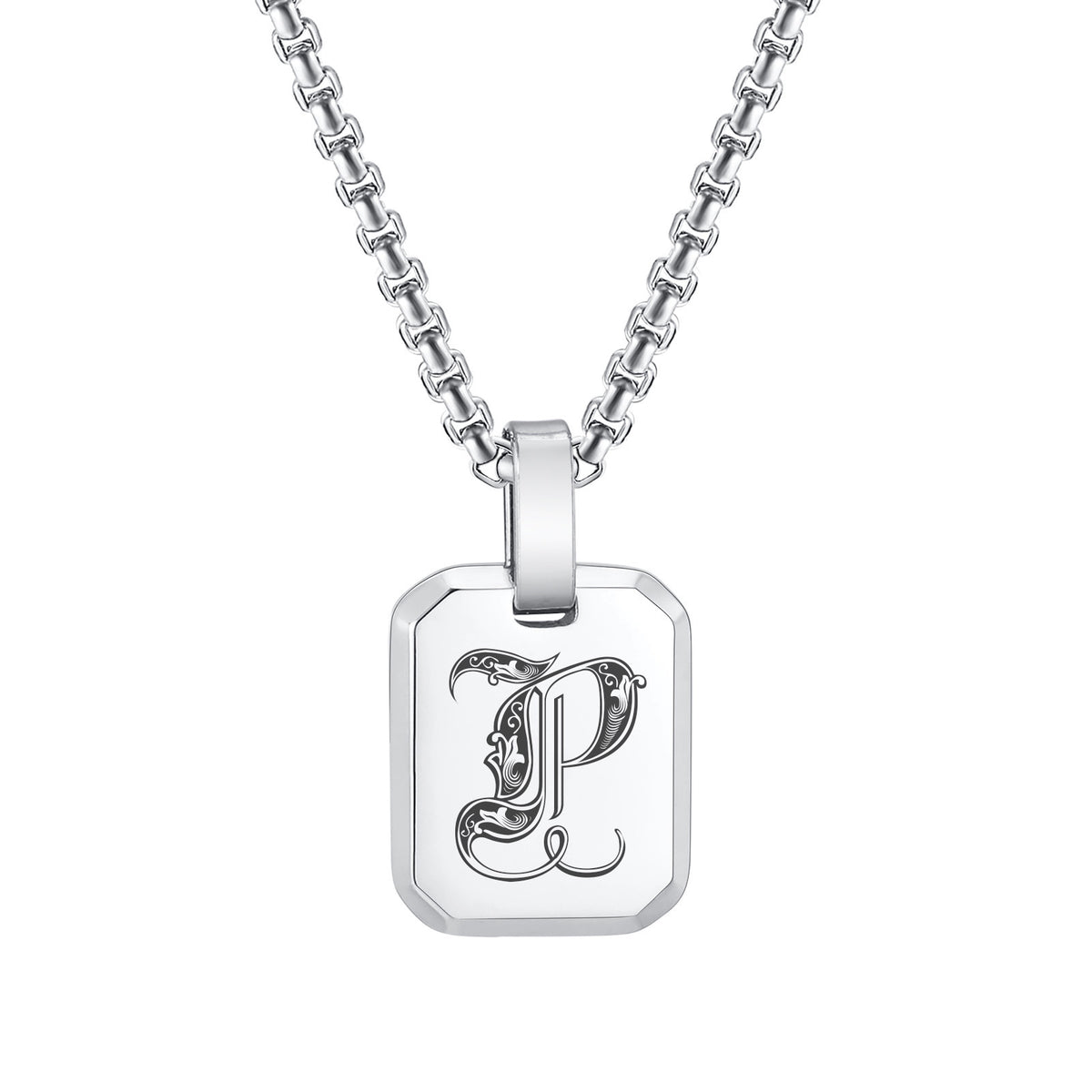 Stainless Steel Initial Letter & Blank Pendants