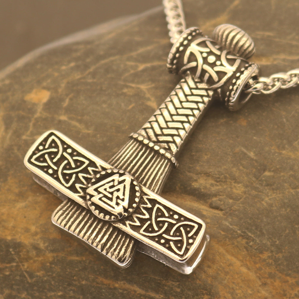 Planderful Odin Rune Necklace Unisex Titanium Steel Pendant
