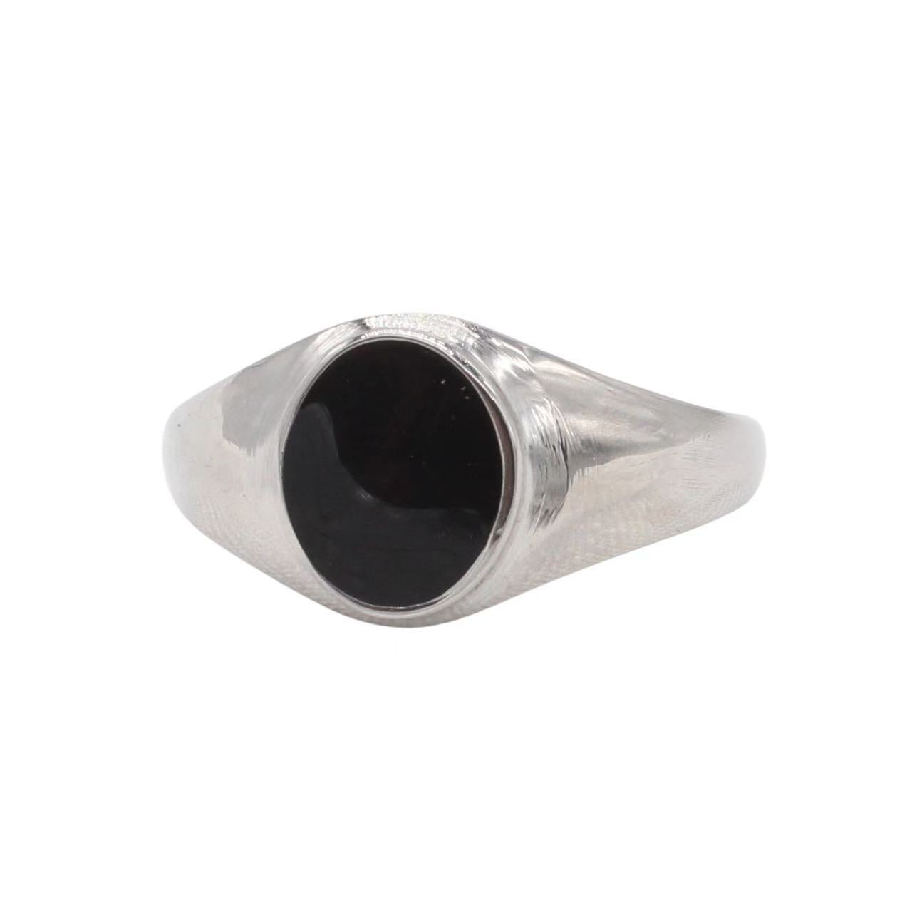 Planderful Jewelry Everyday Genie Oval Resin Steel Ring In Modern Minimalist Style For Women
