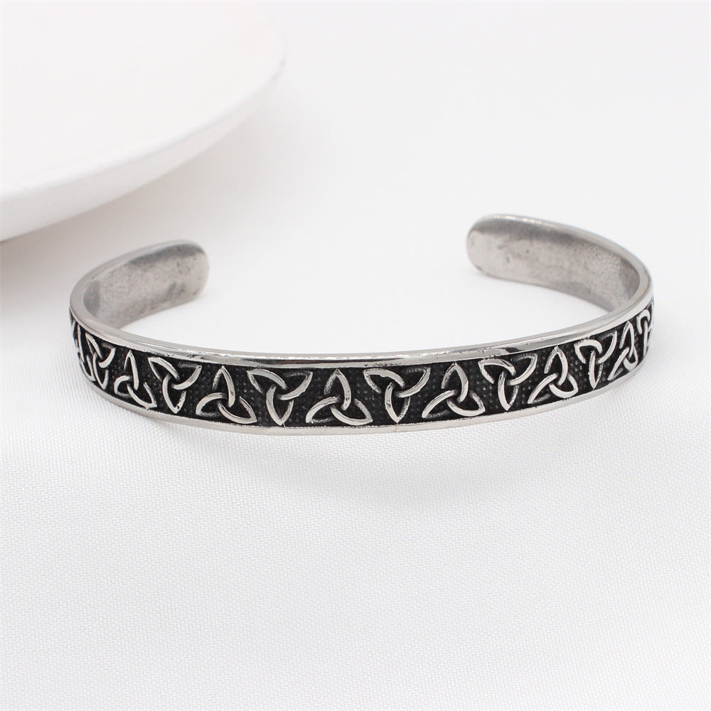Planderful Everyday Genie – European and American Retro Viking Celtic Men's Titanium Steel Bracelet