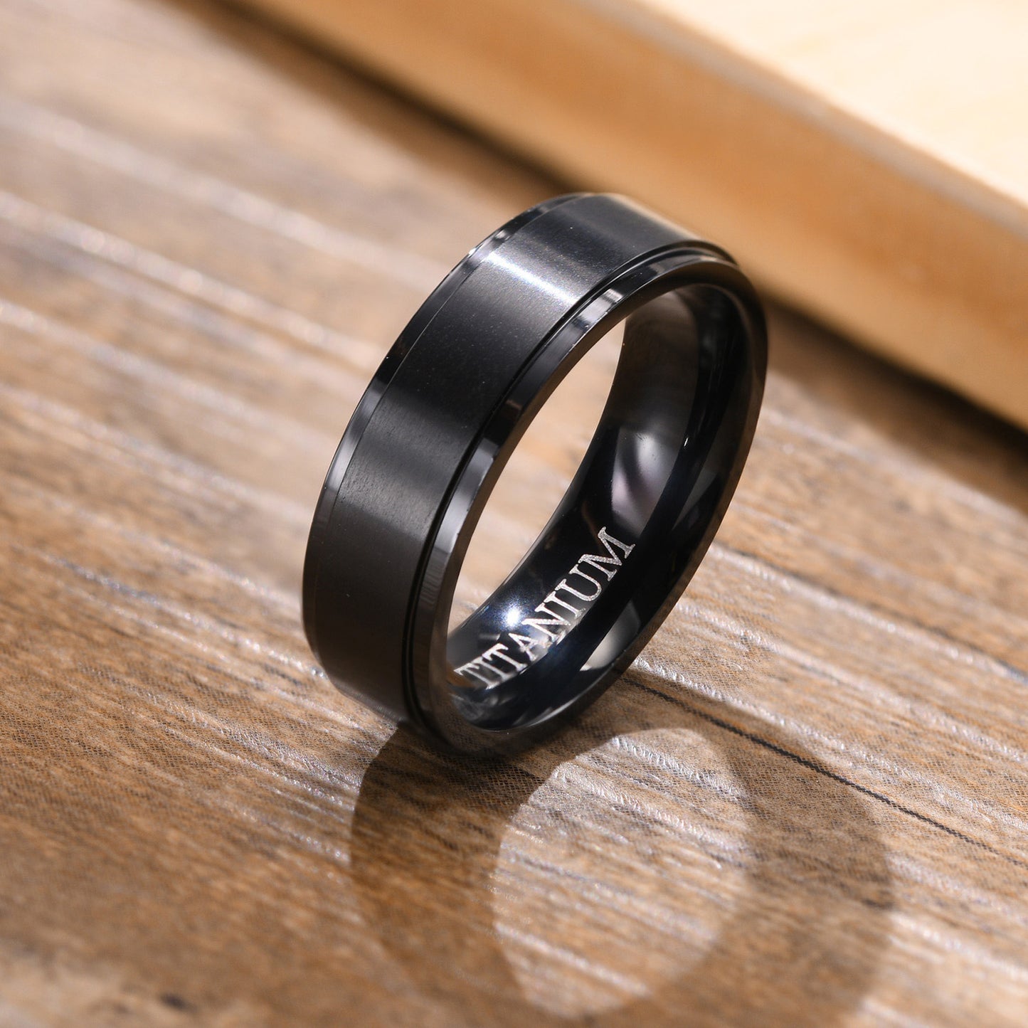 Titanium Material Simple Ring for Black Men Personalized Jewelry