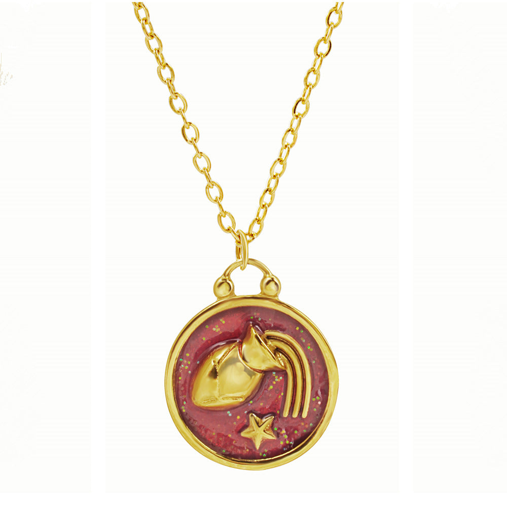 Planderful Jewelry Elegant Constellation Necklace In Stainless Steel For Women Collarbone Chain Everyday Luxury