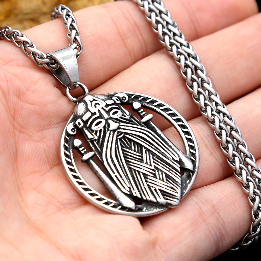 Punk Viking Dagger Stainless Steel Men's Pendant Necklace