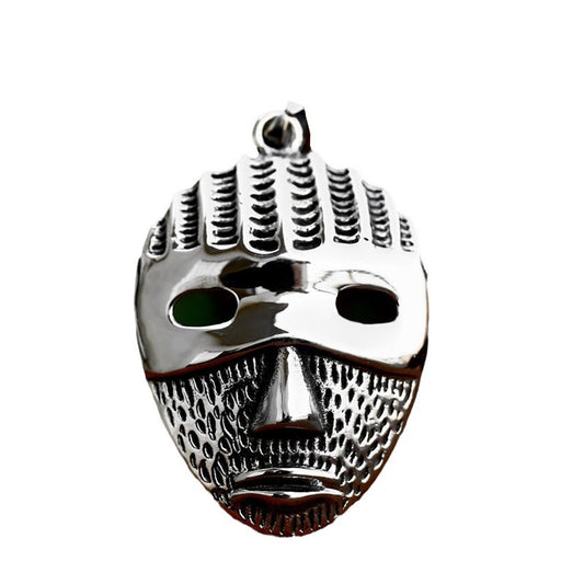 Retro Hip-Hop Mask Pendant for Men - European and American Stainless Steel Jewelry Wholesale