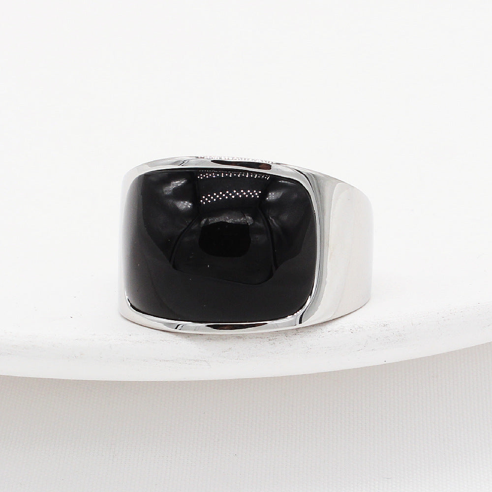 Opal Ring Titanium Steel Multicolor Unisex Protective Statement Jewelry By Planderful For All Styles
