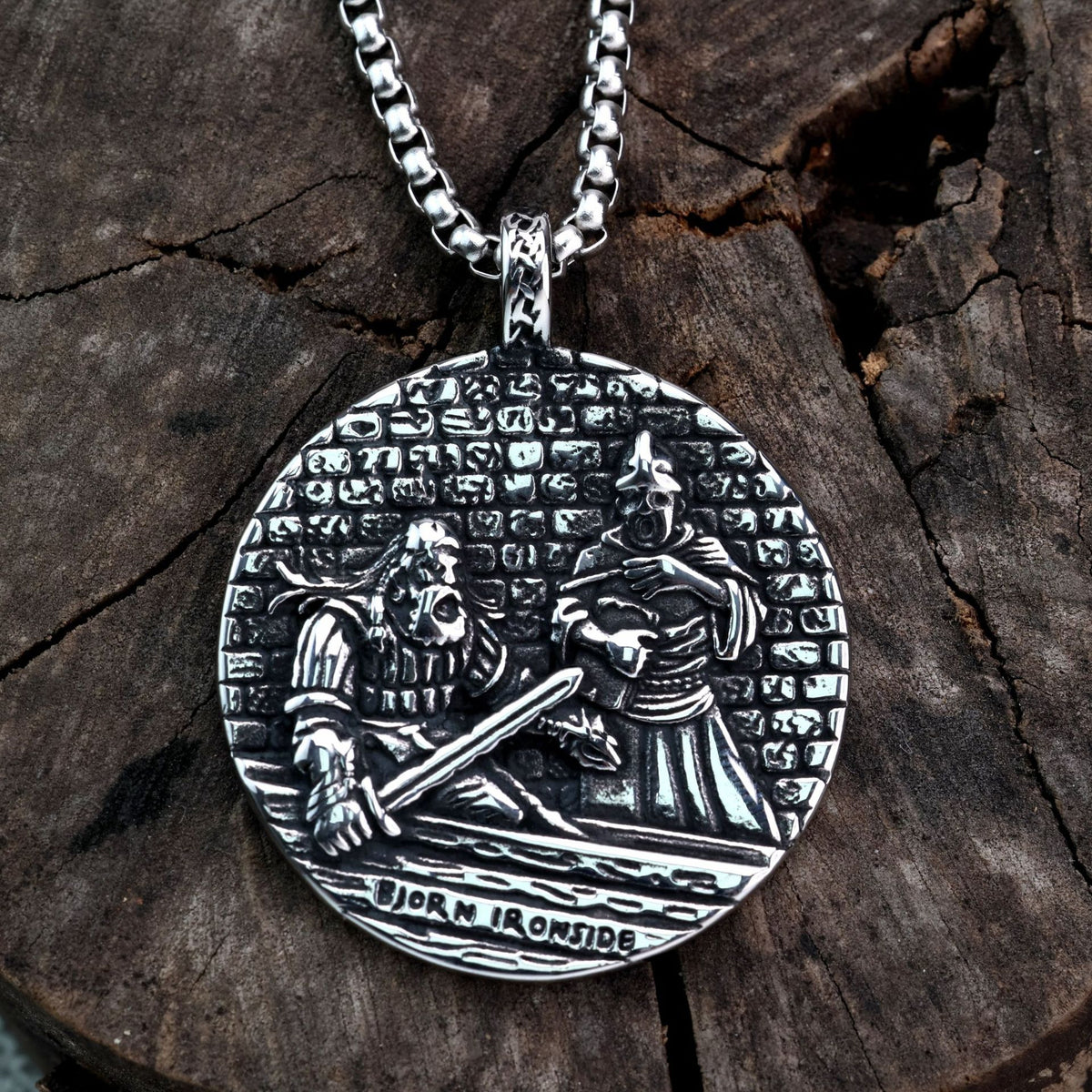 Vintage Viking Stainless Steel Pendant Necklace