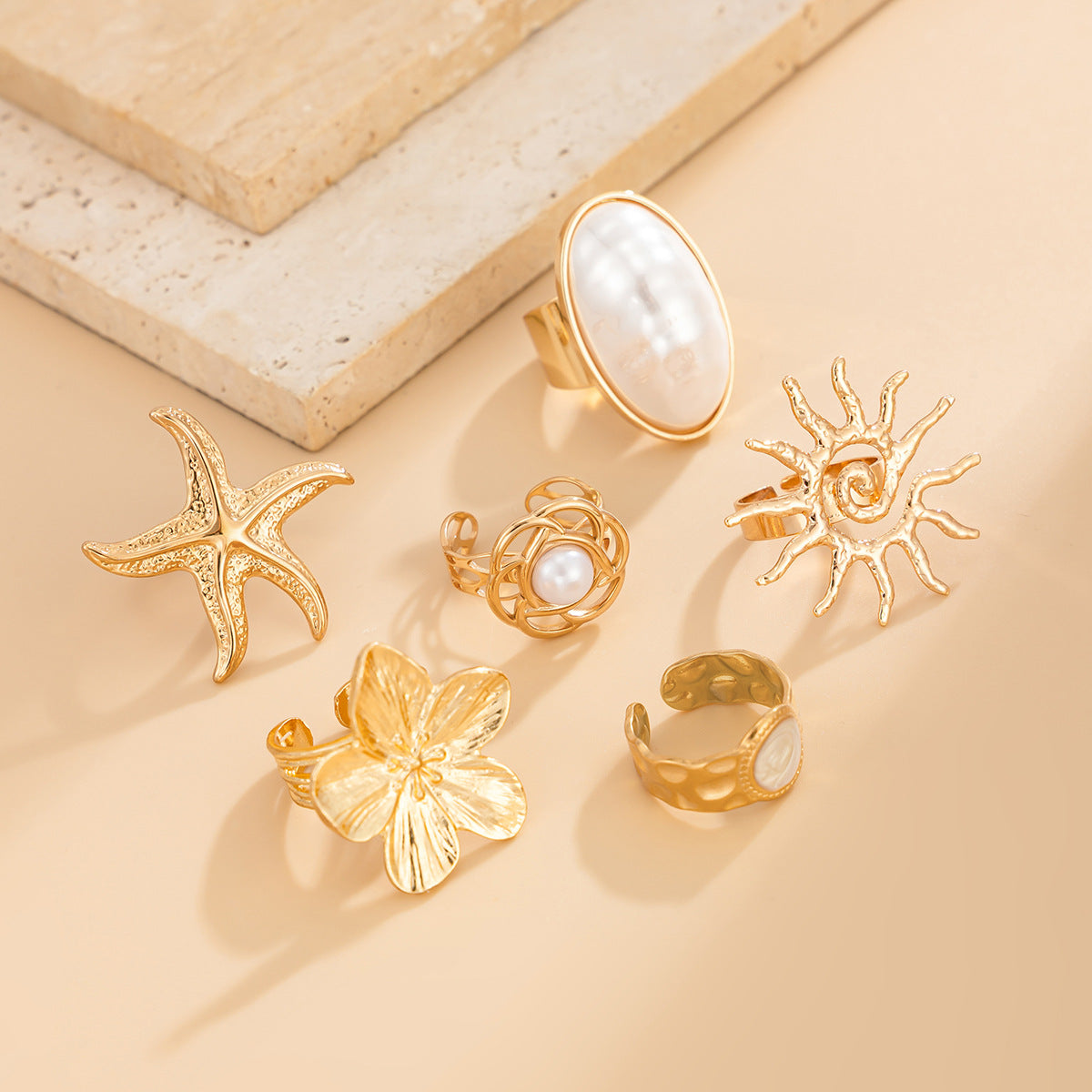 Planderful Vienna Verve Baroque Pearl Ring With Opening Feature Pastoral Pink Flower Statement For Women