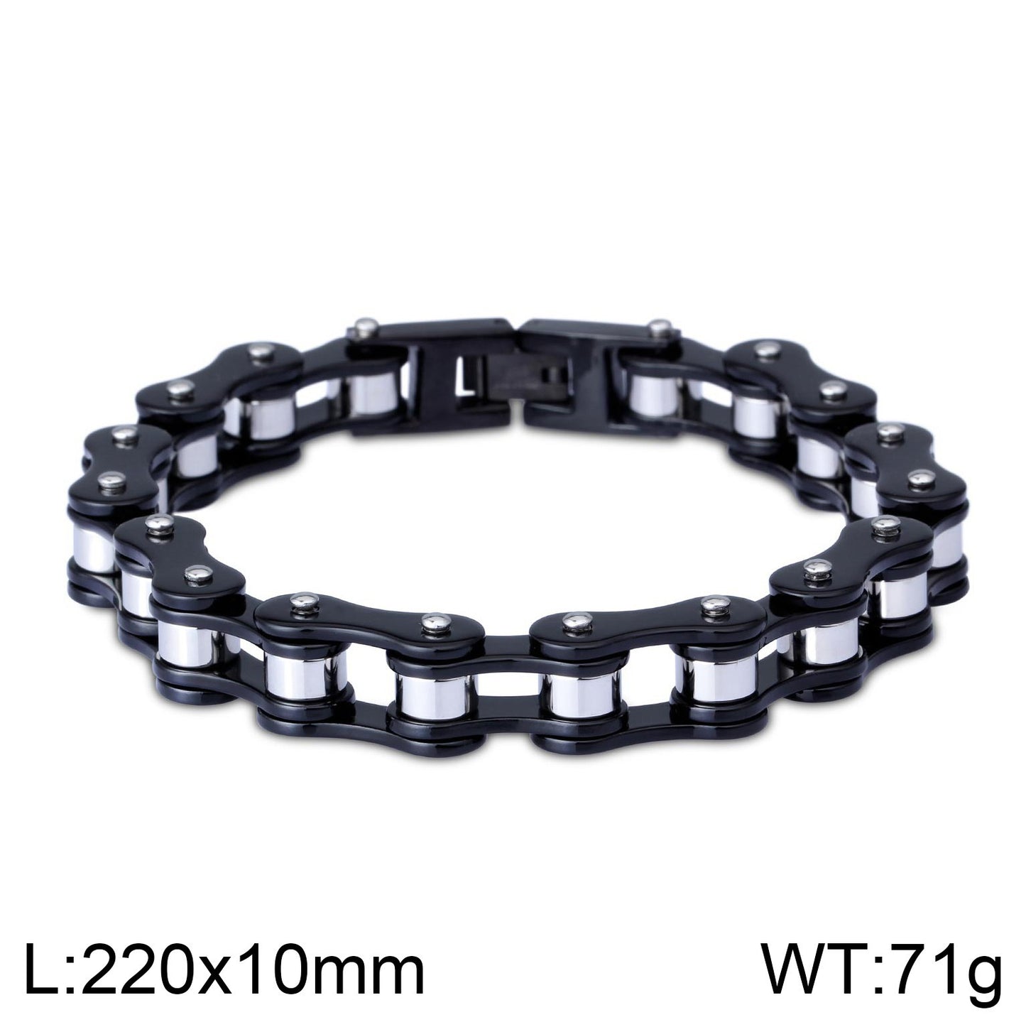 Stylish Stainless Steel Bicycle Chain Bracelet for Men - Hip and Trendy Men's Jewelry