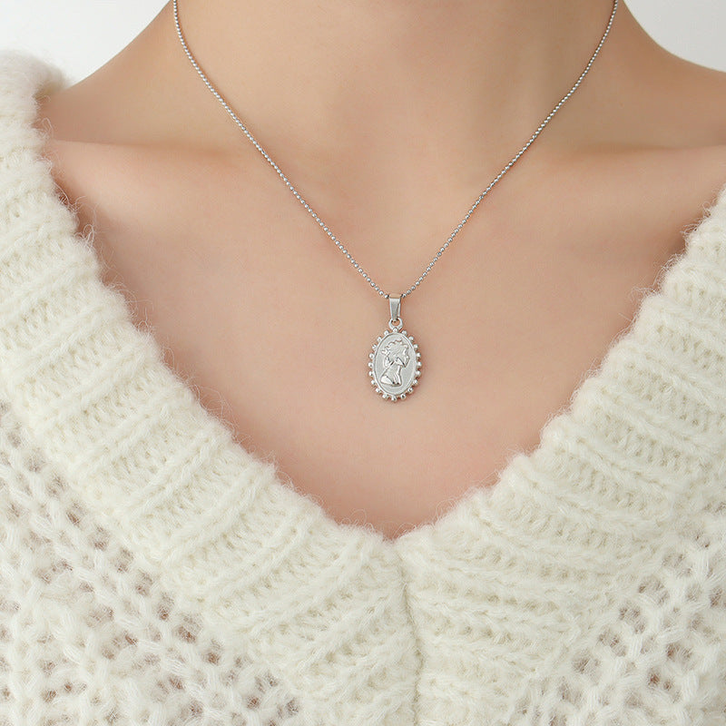 Luxury Oval Portrait Necklace - Cold Wind Collection