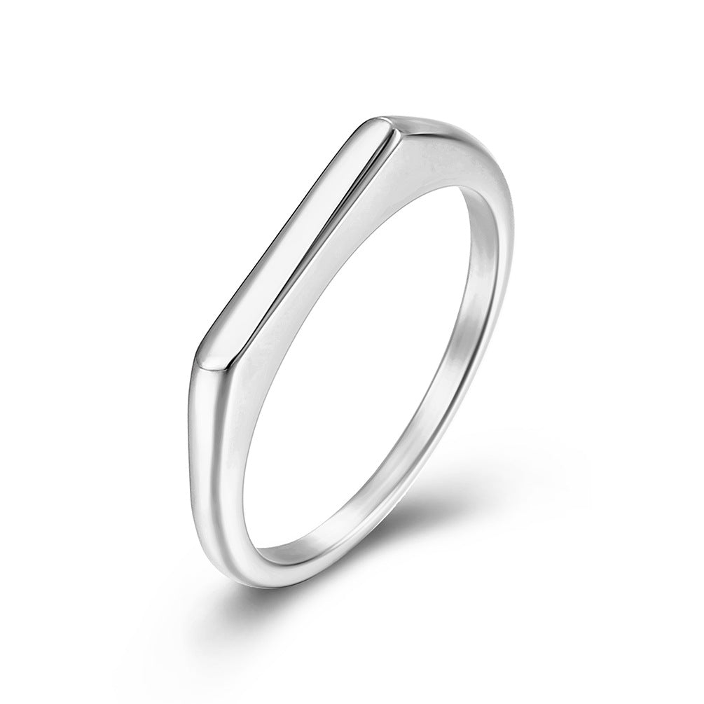 INS Cold Wind Titanium Steel Women's Tail Ring for Elegant Commuting