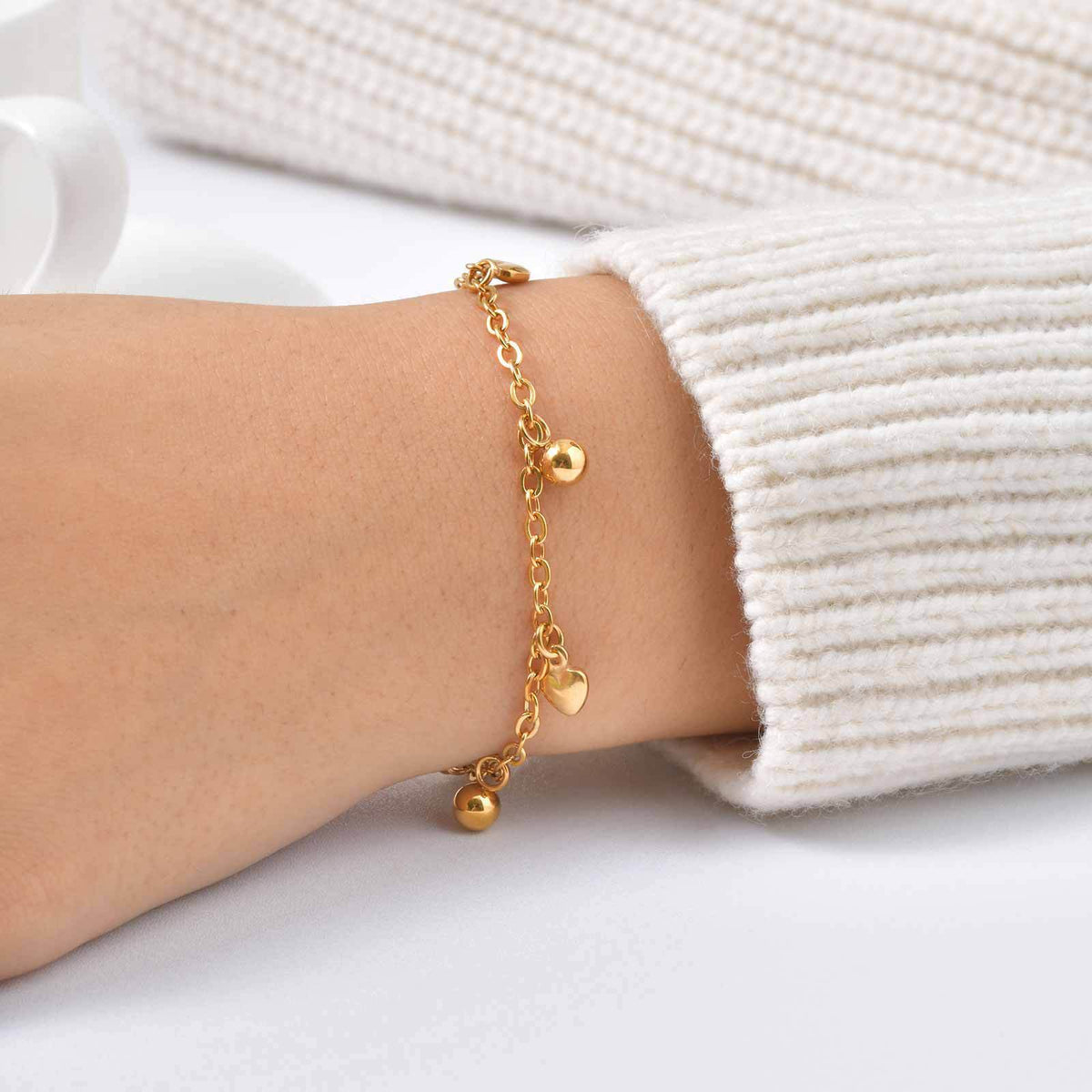 Heart Stainless Steel Anklet