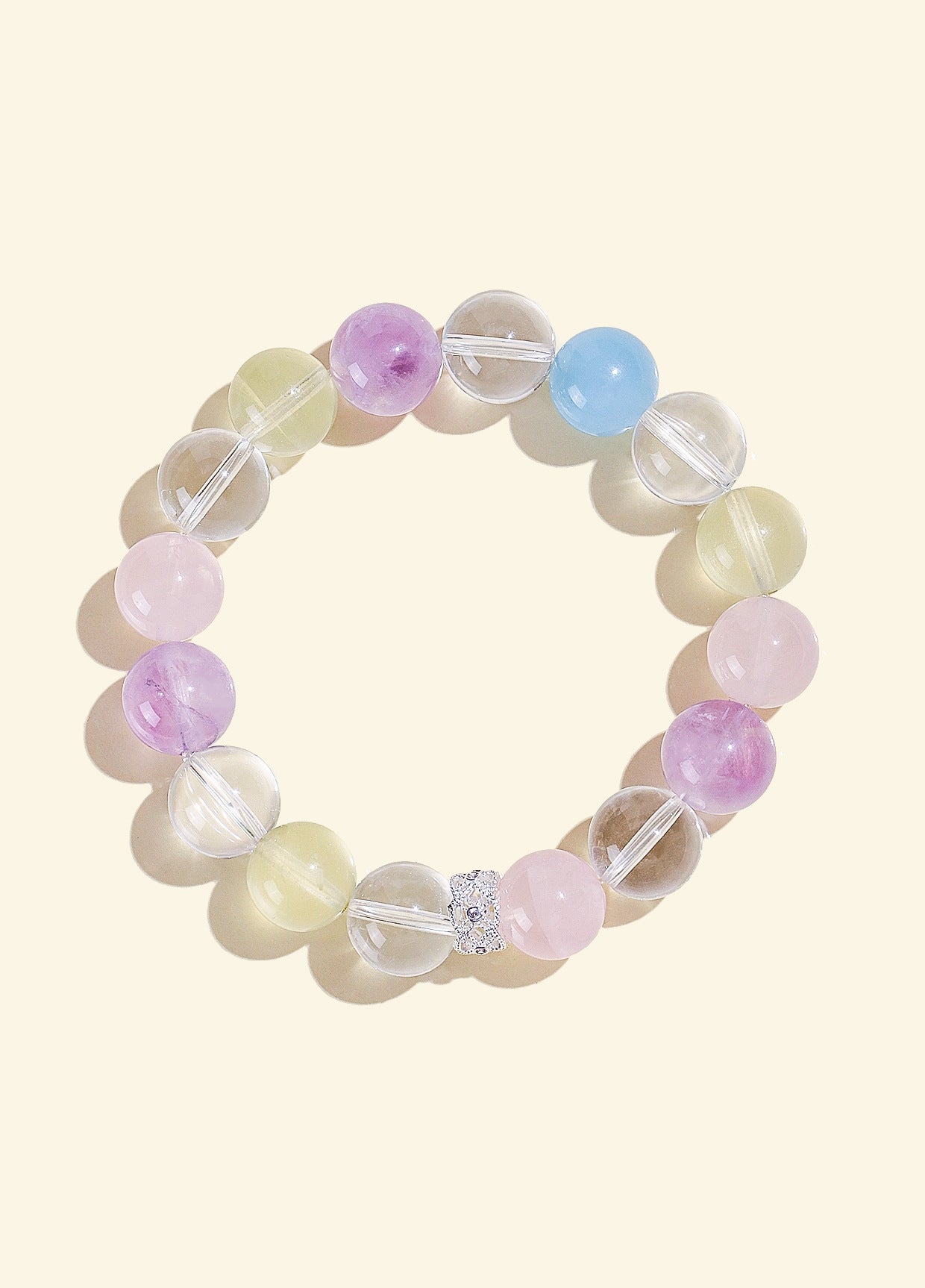 Planderful Fortune's Favor Bracelet – Elegant Lavender Amethyst and Aquamarine Design