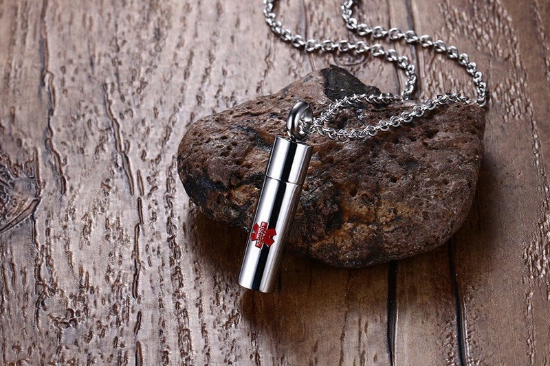 Korean Version Of Fashion Perfume Bottle Pendant 30MM Stainless Steel Medical Logo Pendant For Men