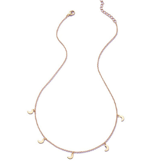 Moonlit Charm Single-Layer Necklace - Chic Design for Stylish Women