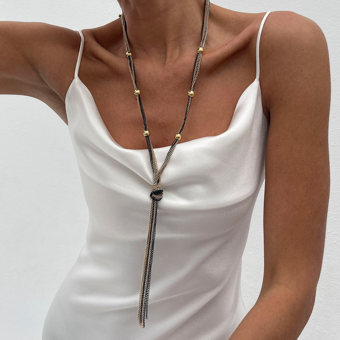 Planderful Vienna Verve Necklace – Stylish Multi-Layered Y-Shaped Design