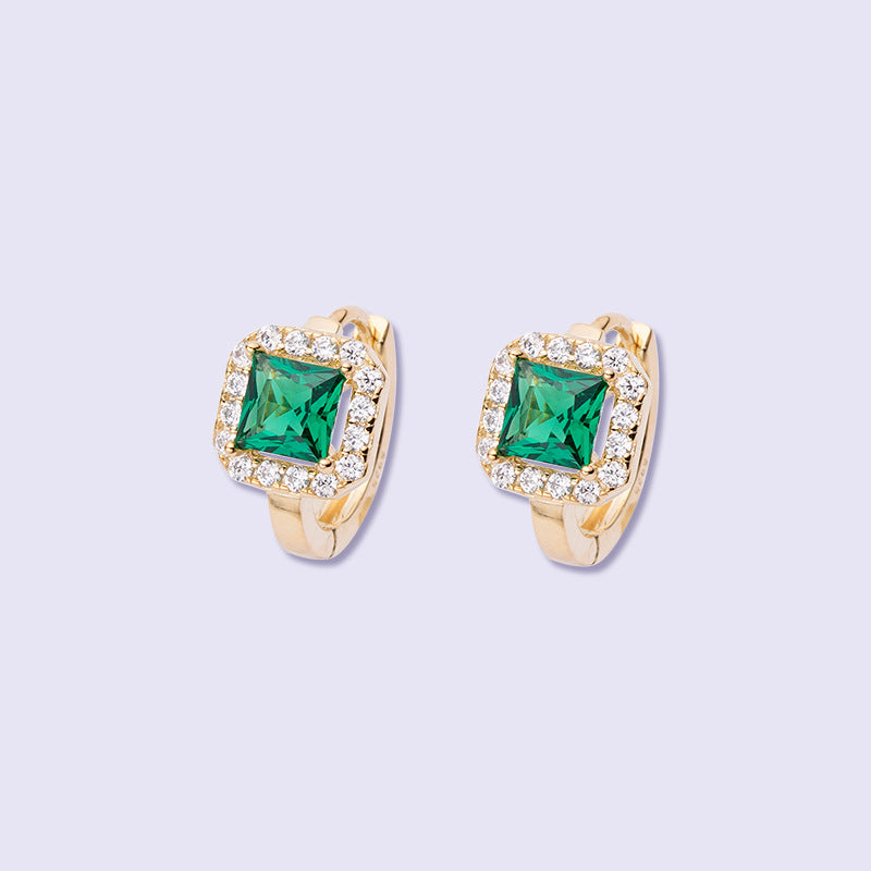 Stud Earrings Wholesale S925 Sterling Silver Zircon Luxury