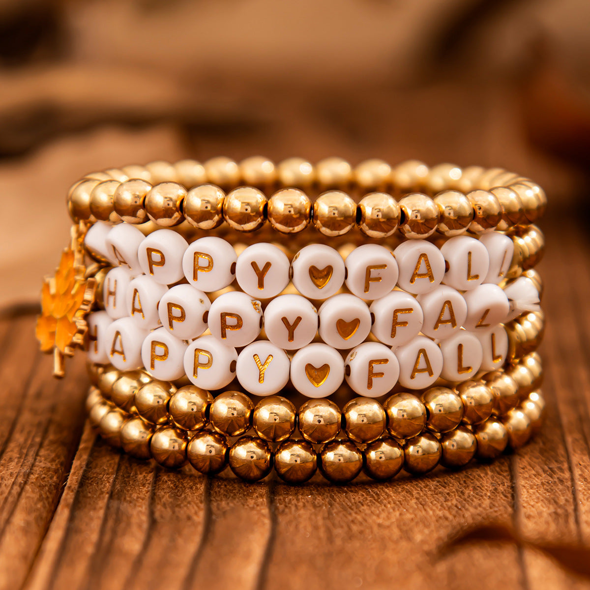 Planderful Thanksgiving Turkey Pendant Bracelet Personalized Letter Pumpkin Gift For Women