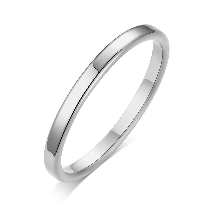 Titanium Steel Japan and Korea Simple Smooth Surface Ring