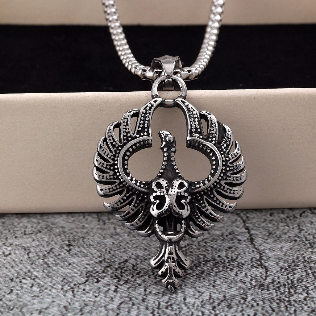 Vintage Viking Stainless Steel Pendant Necklace