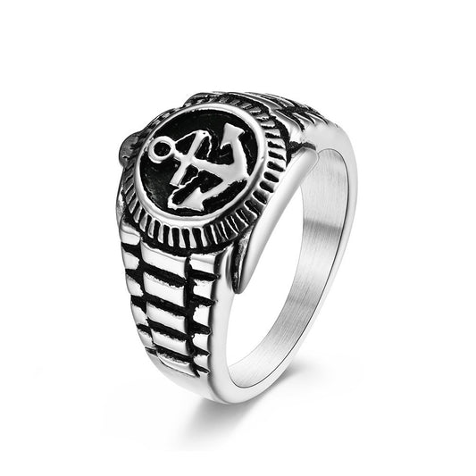 Stainless Steel Boat Anchor Men's Ring – & Antique Stainless Steel