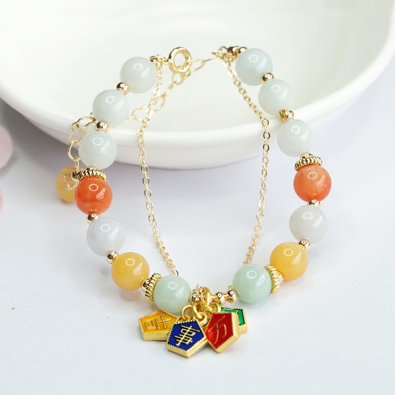 Jadeite Round Bead 7~8 mm Bracelet