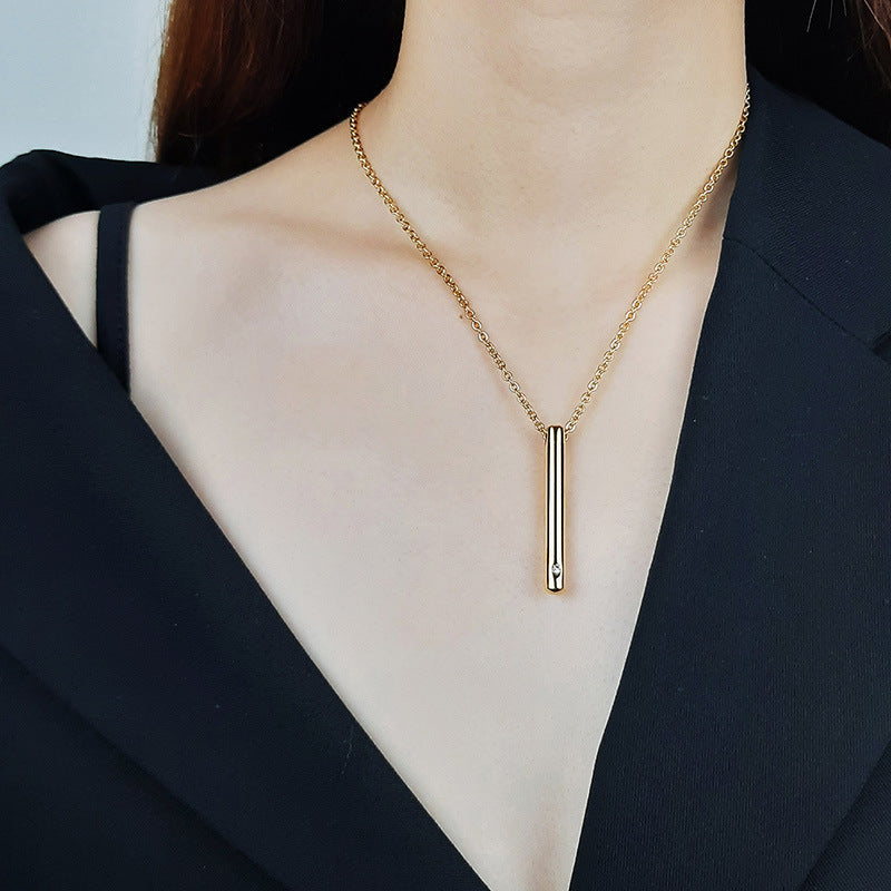 Urn Necklace Stainless Steel Zircon Pendant Necklace Openable