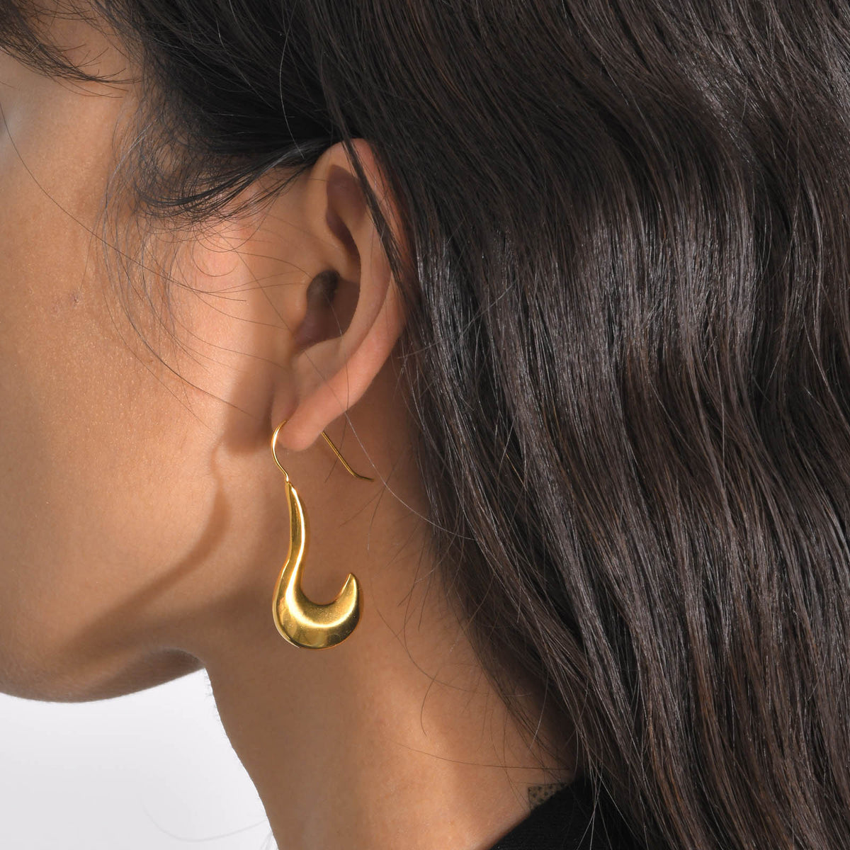 Sculptural Gold-Tone Hoop Earrings — 3 Styles