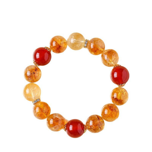 Agate Citrine Crystal Bracelet