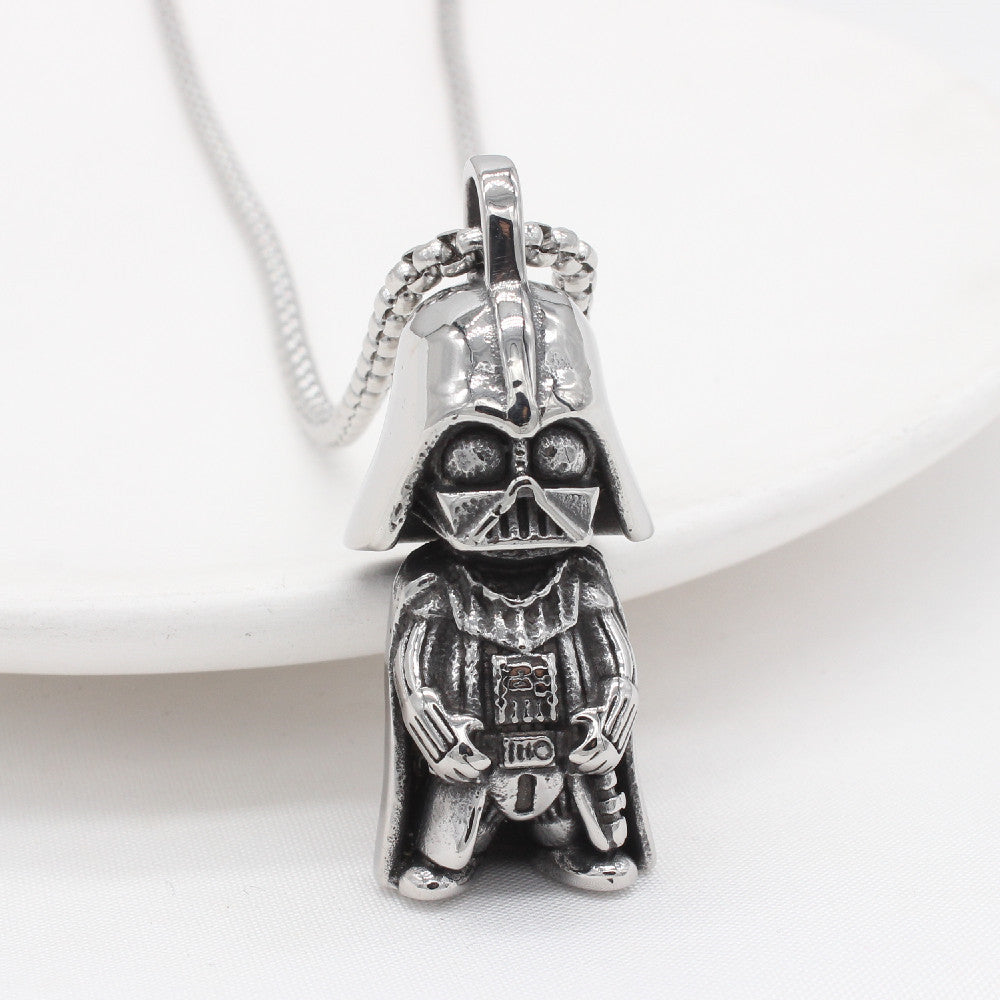 Personalized Retro Skull Titanium Steel Pendant for Men - Wholesale European and American Jewelry