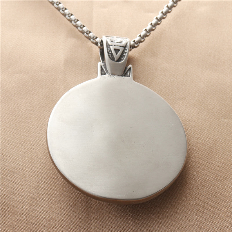 Punk-Inspired Titanium Steel Lion King Pendant Necklace for Men - Retro Trendy Design