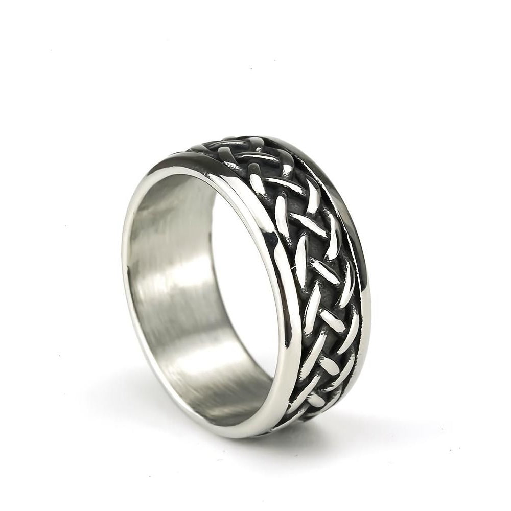 European And American Jewelry Wholesale Men's Titanium Steel Ring Viking Crow Pattern Personalized Ring