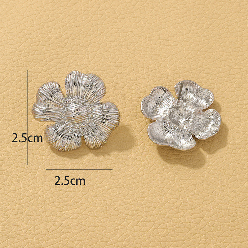 Luxurious Vienna Verve Metal Flower Statement Earrings